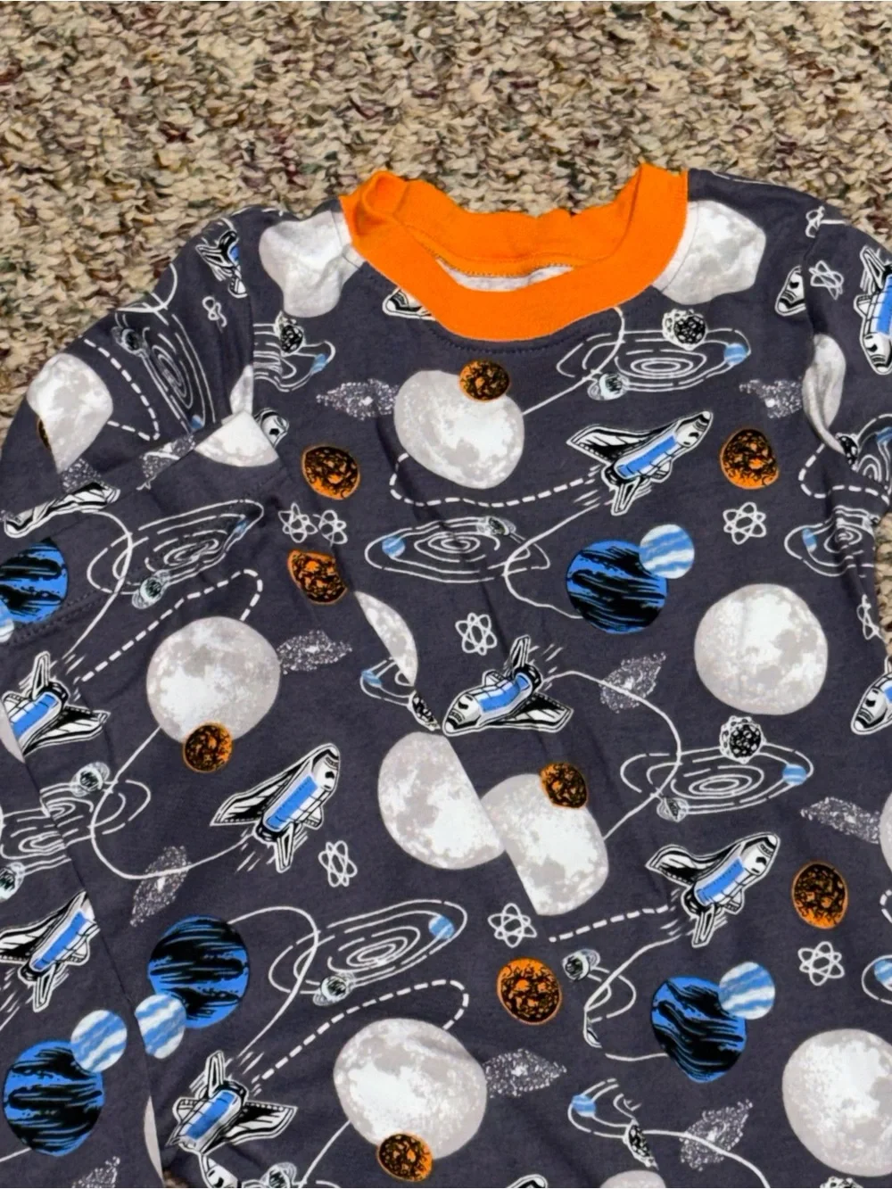 Kids boys girls toddler 4t Space Rocket Pajama Set 2 piece outfit